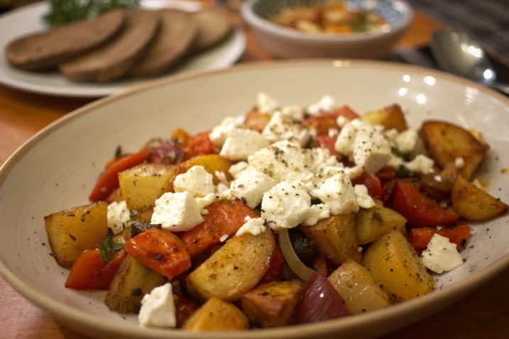 Unwiderstehliches Rezept Ofengemüse mit Kartoffeln und Feta