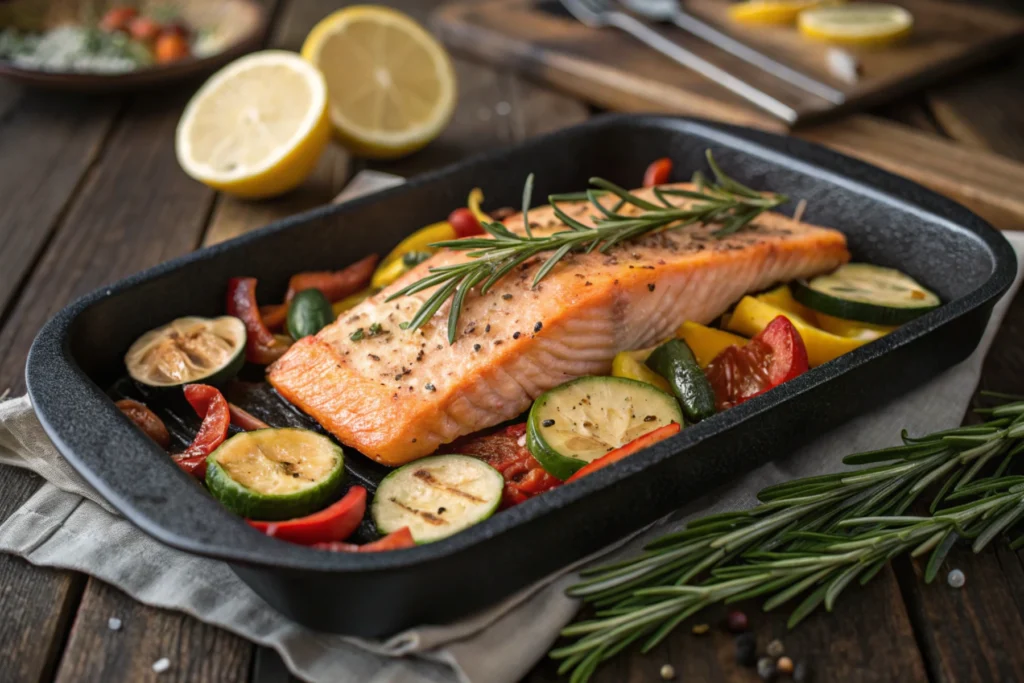 Ofengemüse mit Lachs