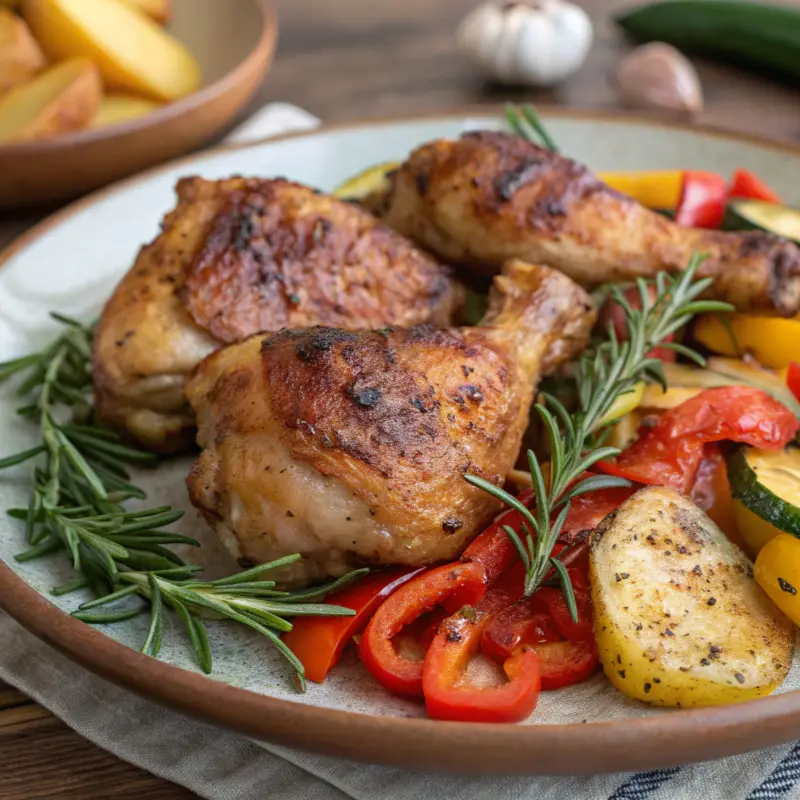 hähnchen mit gemüse aus dem backofen