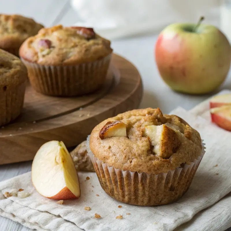 veganen apfelmuffins