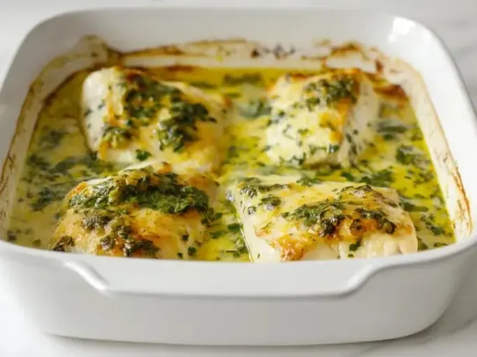 Saftige Hähnchenbrust im Backofen mit Soße