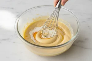 Flüssige Zutaten Einrühren