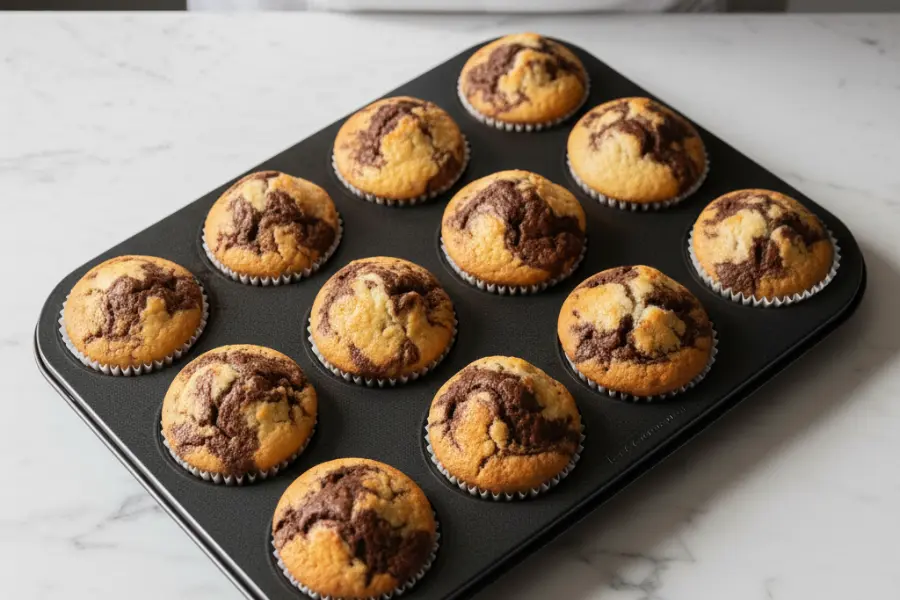 Marmormuffins mit Öl und Joghurt