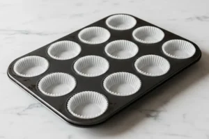 Muffinform vorbereiten und Backofen vorheizen