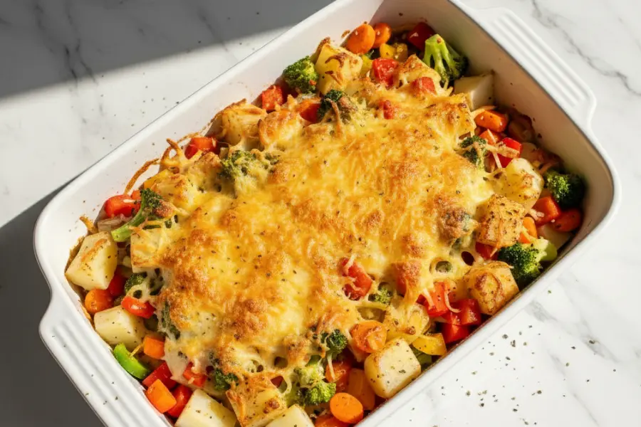 gemüseauflauf mit käse überbacken