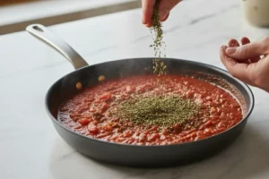 Mit Gewürzen abschmecken