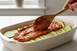 Schichten in der Auflaufform