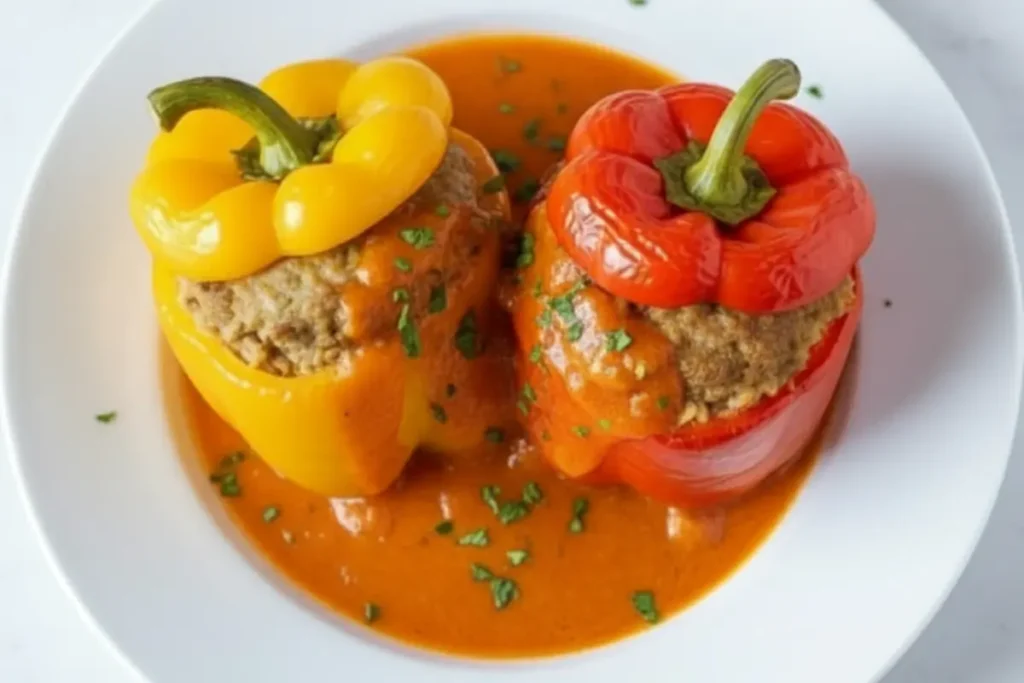 gefüllte paprika mit hackfleisch
