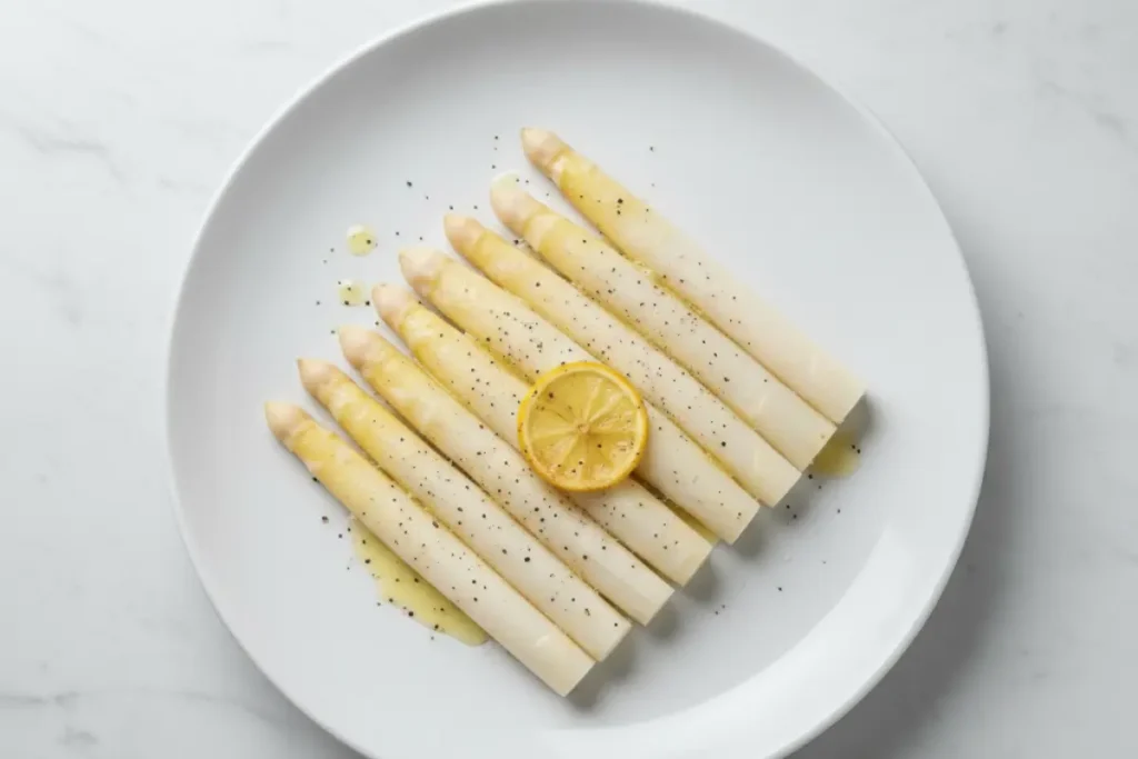 weißer spargel im backofen